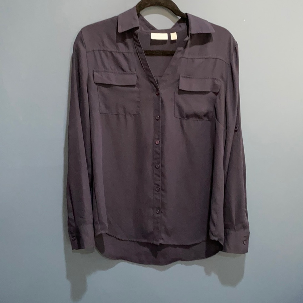 New York & company navy blouse